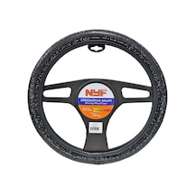 Nyf F-1500 Geçmeli Direksiyon Kılıfı Taşlı Siyah Full 38 Cm