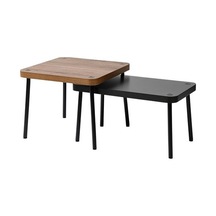 Ikea Sonhult Sehpa Seti, Gri-ceviz Görünüm, 2 Parça
