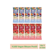 Harras Vegan Meyve Pestili Çilek Elma Yaban Mersini Havuç 14gr X 10 Adet