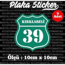 39 Kırıklareli İl Şehir Plaka Sticker Futbol Spor Kulüb