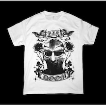 Unisex Oversize Doom Tribute Tshirt Beyaz