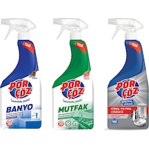 Porçöz Banyo-mutfak-kireç Çözücü 750 Ml 3 Lü Set 3’lü Set