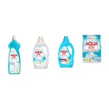 Aquabor Doğal Mineralli Elde Bulaşık + Sıvı Beyaz + Sıvı Renkliler + 4 Kg Beyaz 4 Lü Set