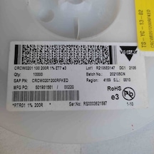 Crcw0201200rfked Res, 200r, 1%, 0.05w, 0201, Thıck Fılm 1000 Adet