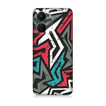 Vivo V16 Uyumlu Silikon Kılıf Grafiti Mozaik Desenler