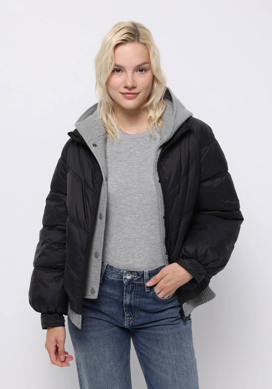Colin's Colins Regular Fit Kapüşonlu Fermuarlı Astarlı Suya Dayanıklı Kadın Siyah Mont Cl1076415 Q1.v1 Blk Siyah