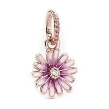 Nur Silver Sallantılı Rose Çiçek Gümüş Charm Nur-bl07703