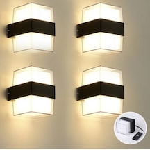 4 Adet Duvar Lambası Led Işık 12w 3200k Gün Işığı Su Geçirmez Gün Işığı