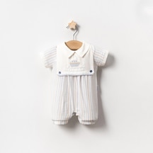 Lamato Baby Yazlık Yelken Nakışlı Bebe Erkek Tulum Mavi