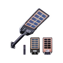300w Çift Yüzey Şarjlı Güneş Enerjili Ultra İnce Led Sokak Lambası/ Su Geçirmez, Sensörlü, Kumandalı Çok Renkli