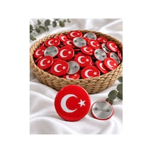 100 Adet Türk Bayrağı Rozeti 44 Mm İğneli Yaka Rozeti Okul Töreni Ve Etkinlikler İçin Diğer