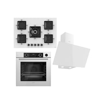 Ferre Steamart SS Serisi SS036 - XE64CB - D078 Kare Ankastre Beyaz Set