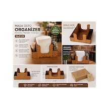 Kişiye Özel Restorant Kafe Masa Üstü Organizer Baharatlık Ve Peçetelik En:21 Cm- Derinlik: 13 Cm - Yükseklik: 10 Cm Ebatında İsim, Ünvan Ve Numara Eklenir