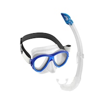 Cressi Samoa-mexico Yetişkin Maske Şnorkel Seti Şeffaf-koyu Mavi Clear - Blue