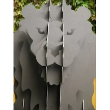 Aslan Şeklinde Mangal, Kömürlü Barbekü, Metal Aslan Mangal, Dekoratif Heykel