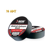 Sgs Elektrik İzolasyon Bandı - Siyah - 19 Mm X 9 Mt. - 10 Adet
