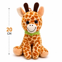 Sevimli Zürafa Peluş Oyuncak 20 Cm Yumuşak & Dekoratif Açık Kahverengi