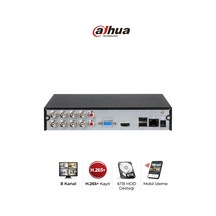 Xvr1b08ı-t 8 Kanal Dvr Kayıt Cihazı H.265+ Wizsense Güvenlik Kamera Sistemi