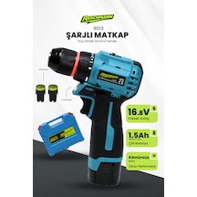 Reschmann R-9013 16,8v Kömürsüz Motor Çelik Mandren 36 Parça Şarjlı Matkap Akülü Vidalama Seti