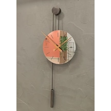 MetaQuartz Aksesuar Pendulum Blackclock Duvar Saati ,metal Duvar Saati,aynalı