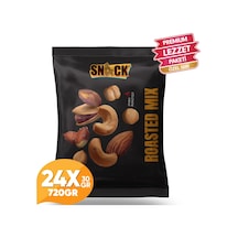Snack Karışık Kuruyemiş 24x30 Gr Premium Fırında Kavrulmuş Antep Fıstığı Badem Fındık Kaju Atıştırmalık 720 Gr 720 G