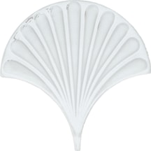 Armada Çini 17x17 Cm Beyaz İstiridye Balık Pulu Desen Çini