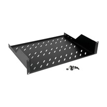 Lande 2u Sabit Raf 19'' Rack Uyumlu 350 Mm Derinlik 15 Kg Taşıma Kapasitesi Siyah Ral 9005