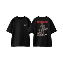 Thewert Misgroove Tasarım Sırt Baskılı Pamuk Siyah Oversize T-shirt