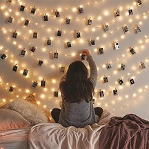 Peri Led Işık 3 Metre (sarı) Pilli + 15 Adet Küçük  Mandal