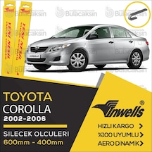 Toyota Corolla Uyumlu Sedan Muz Silecek Takımı 2002-2006 İnwells