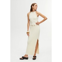 N24yd2369 Nocturne Elbise Krem