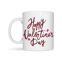 Bezos Happy Valentine S Day Baskılı Porselen Kupa Model 2 Sevgililer Günü Özel Tasarım 22 Çok Renkli