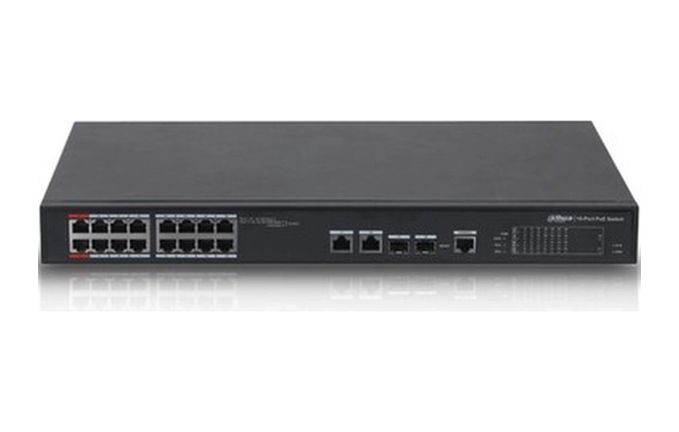 Dahua Pfs4218-16et-240-v3 16 Port Poe 16fe Poe + 2ge Kombo + 2ge Sfp Kombo Toplam 240w Poe Swıtch-23668