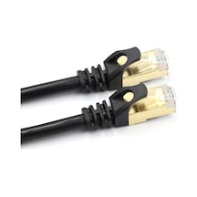 Springsun Cat7 Ethernet Kablosu 10gbps 600mhz/ekranlı Bükümlü Çiftler//26awg Oksijensiz Bakır Çekirdekler/altın Kaplamalı Rj45 Arayüzü Siyah 1m