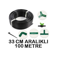 100 M. 33 Cm Delik Mesafeli Bağ Bahçe Ağaç Fidan Damlama Sulama