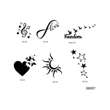 Airbrush Tattoo Sonsuz Kalpler Geçici Dövme Şablonu Seti Sadece Desen