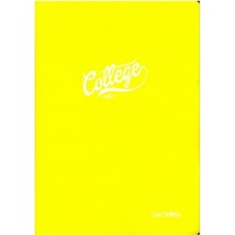 Çınar College Pp. Kapak Defter Dikişli A4 60 Yp Çizgili Sarı