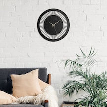 Ahşap Daire Model Modern Duvar Saati