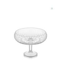 El Yapımı Cam Ayaklı Ortalinea Sunum Çanak 24x25,50 Cm