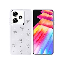 Zore İnfinix Hot 30 Kılıf Airbag Tasarımlı Simli Şeffaf Nvth Kutup Kapak - Fiyonk