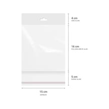 Askılı Meksika Şapka Bantlı Şeffaf Opp Torba 15x16+9 Cm - 500 Adet