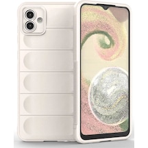 Samsung Galaxy Uyumlu, A04 Kılıf Optimum Silikon - Krem