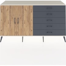 Hyperion Konsol 4 Raflı 5 Çekmeceli 2 Kapaklı 176x44x99 Aytaşı-çam/antrasit Aytası/atlas Çam - Aytası