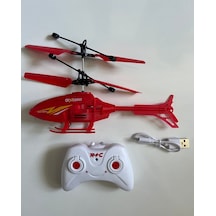 Uzaktan Kumandalı Helikopter 18 Cm Kırmızı Renkli