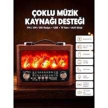 Solar Panelli Alev Işıklı Bluetooth Hoparlör Çoklu Giriş, Uzun Pil Ömrü - Lisinya