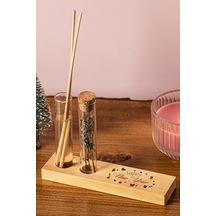 Yılbaşı Tasarımlı Dekoratif Set - Bambu Oda Kokusu Şişesi