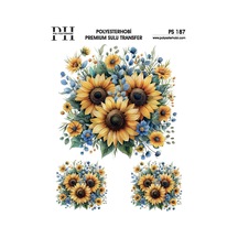 Polyesterhobi Premium Sulu Transfer 25x35 Cm Çiçek Desenli Ps 187
