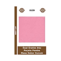 Özel Üretim Düz Peçete Pembe Masa Dekor Sunum