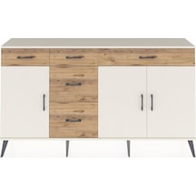 Arges Konsol 2 Raflı 5 Çekmeceli 3 Kapaklı 176x30x99 Aytaşı-aytaşı/çam Aytası/atlas Çam - Aytası
