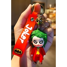 Joker Kırmızı Figürü Anahtarlık Aksesuar Çanta Süsü Silikon 3d Aksiyon Figürü
